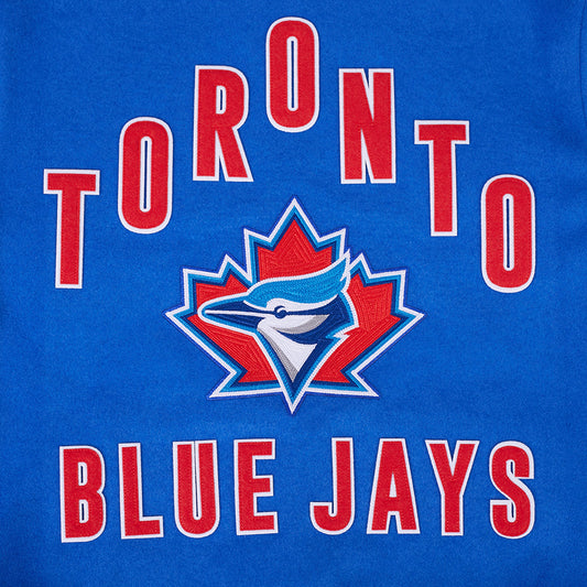 PRO STANDARD MEN'S MLB RETRO TORONTO BLUE JAYS LOGO ROYAL BLUE VARSITY JACKET