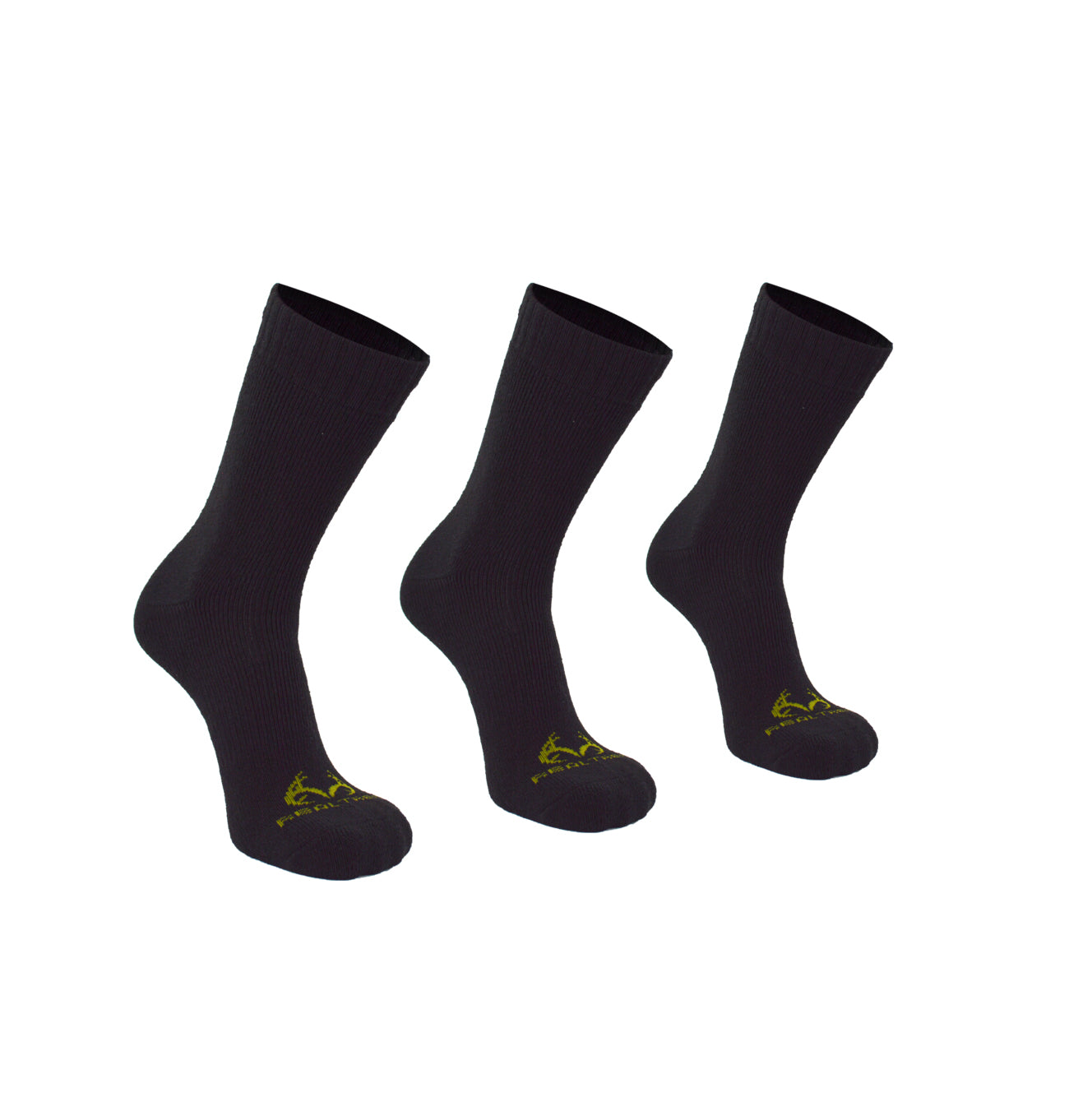 REALTREE MEN'S 3 PAIR LONG CREW SOCKS & CAP COMBO SET (BLACK/OLIVE)