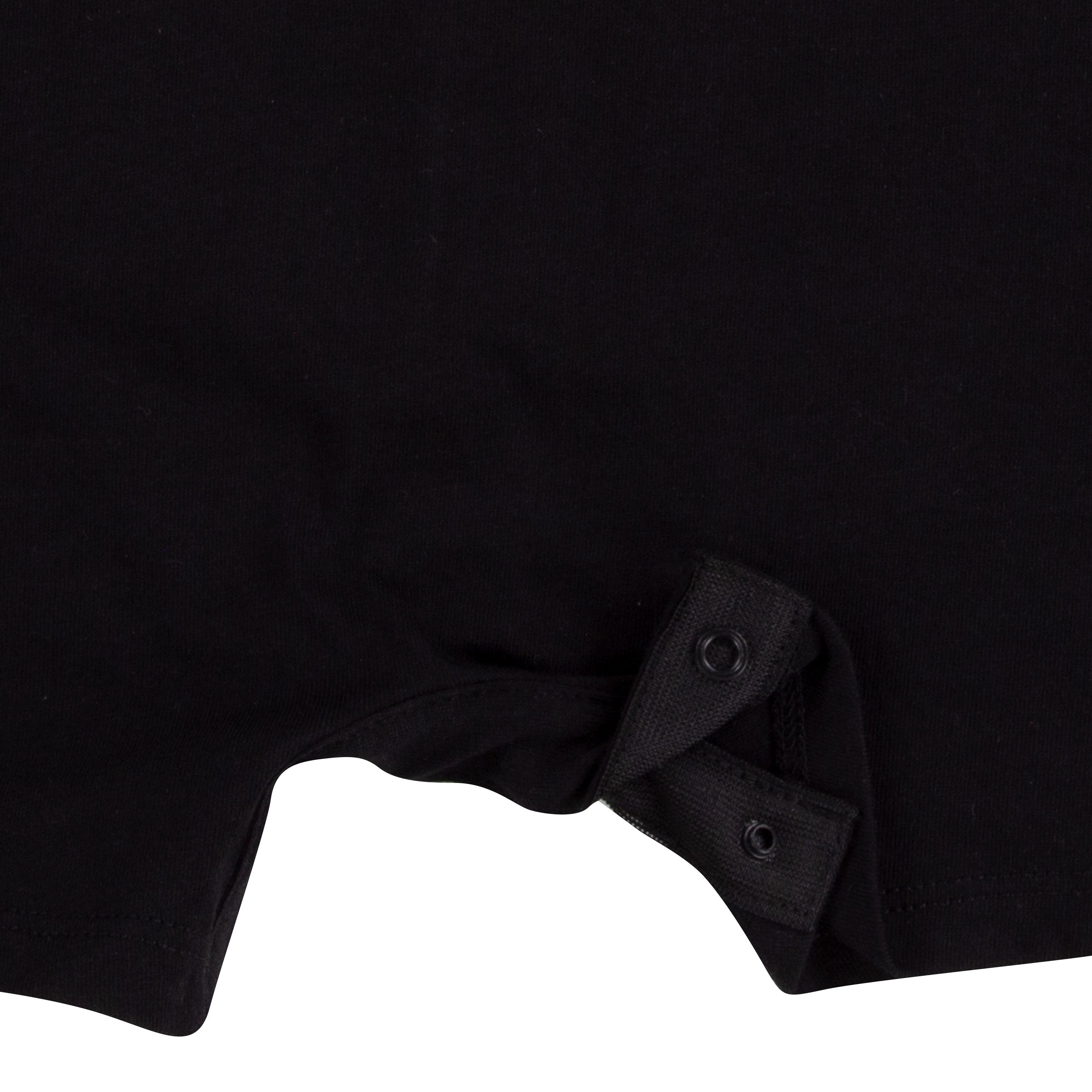 JORDAN NEWBORN ROMPER & BOOTIE SET (BLACK SIZE 0-6 MONTHS)