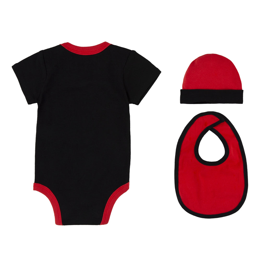 JORDAN BABY 3-PIECE BOX SET (BLACK/RED)