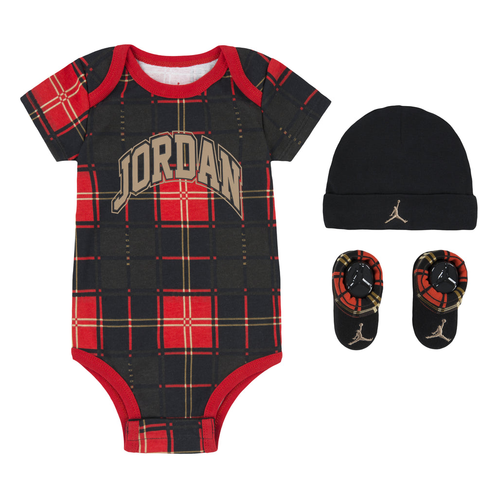 JORDAN PLAID INFANT 3-PIECE SET