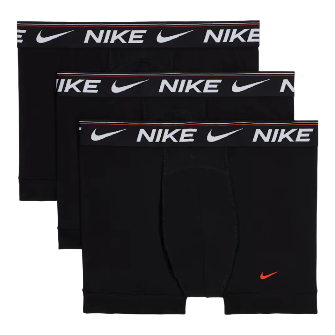 NIKE MEN'S DRI-FIT ULTRA COMFORT 3-PACK ALL BLACK BOXERS