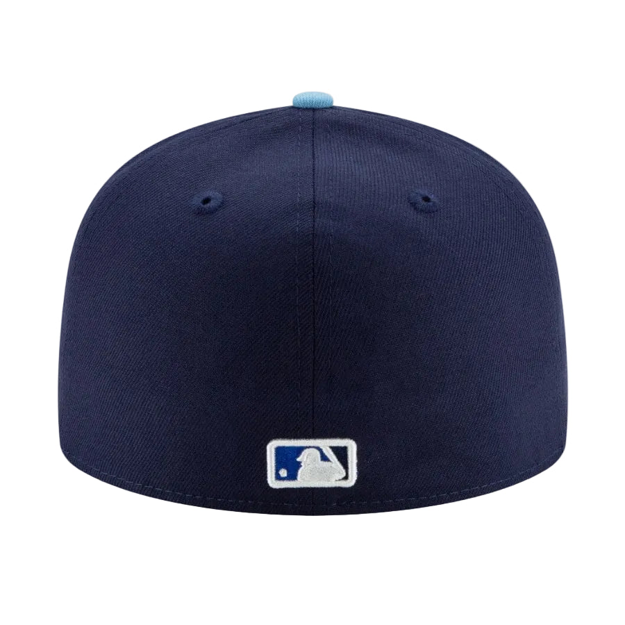 59FIFTY NEW ERA MEN'S MLB TORONTO BLUE JAYS ALTERNATE 4 AUTHENTIC COLLECTION ON-FIELD NAVY/POWDER BLUE FITTED HAT