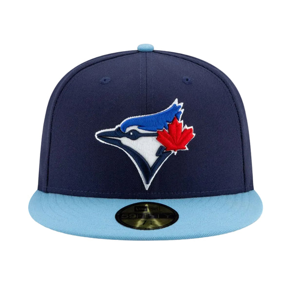 59FIFTY NEW ERA MEN'S MLB TORONTO BLUE JAYS ALTERNATE 4 AUTHENTIC COLLECTION ON-FIELD NAVY/POWDER BLUE FITTED HAT