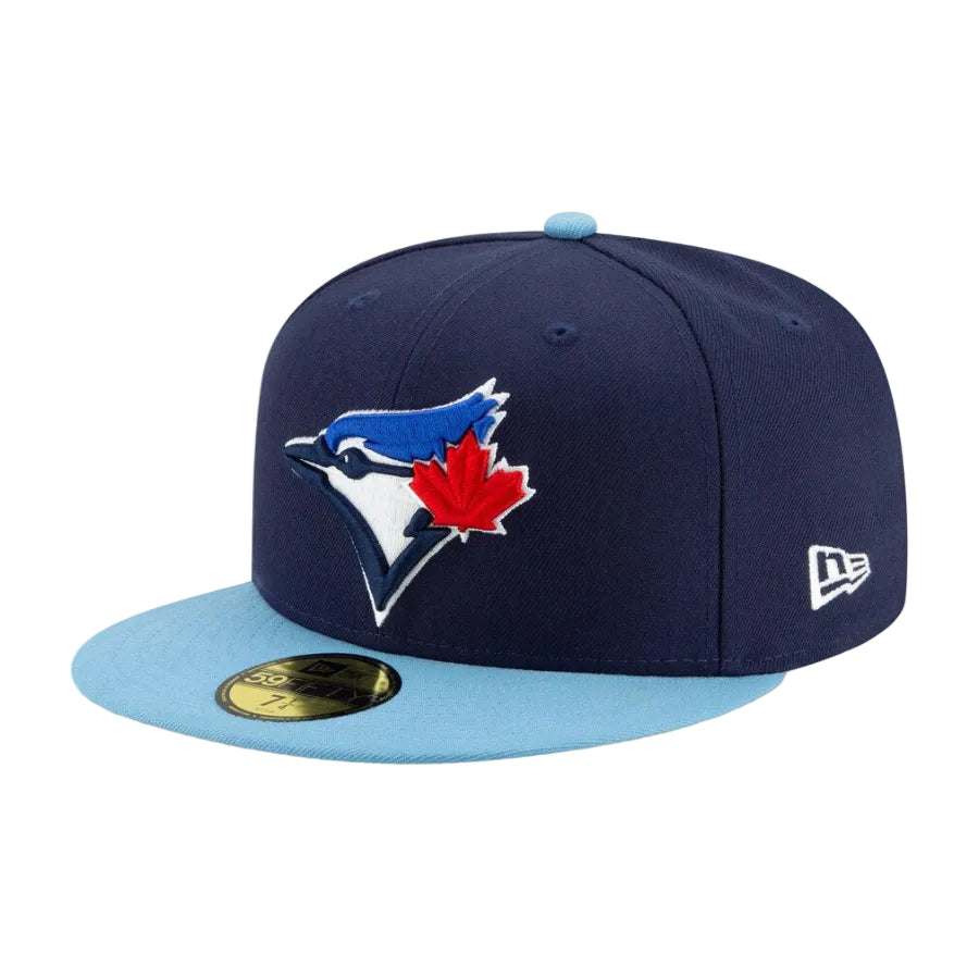 59FIFTY NEW ERA MEN'S MLB TORONTO BLUE JAYS ALTERNATE 4 AUTHENTIC COLLECTION ON-FIELD NAVY/POWDER BLUE FITTED HAT