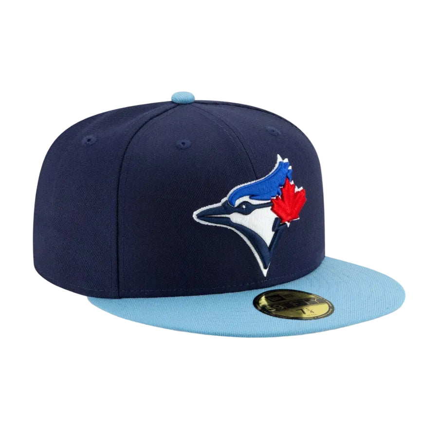 59FIFTY NEW ERA MEN'S MLB TORONTO BLUE JAYS ALTERNATE 4 AUTHENTIC COLLECTION ON-FIELD NAVY/POWDER BLUE FITTED HAT