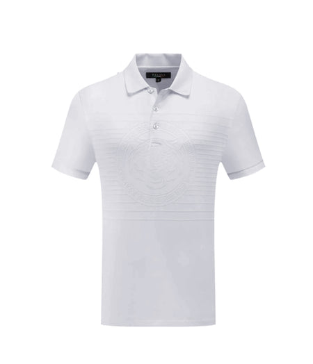 PAVINI MEN'S FANCY POLO T-SHIRT (WHITE P-3064)