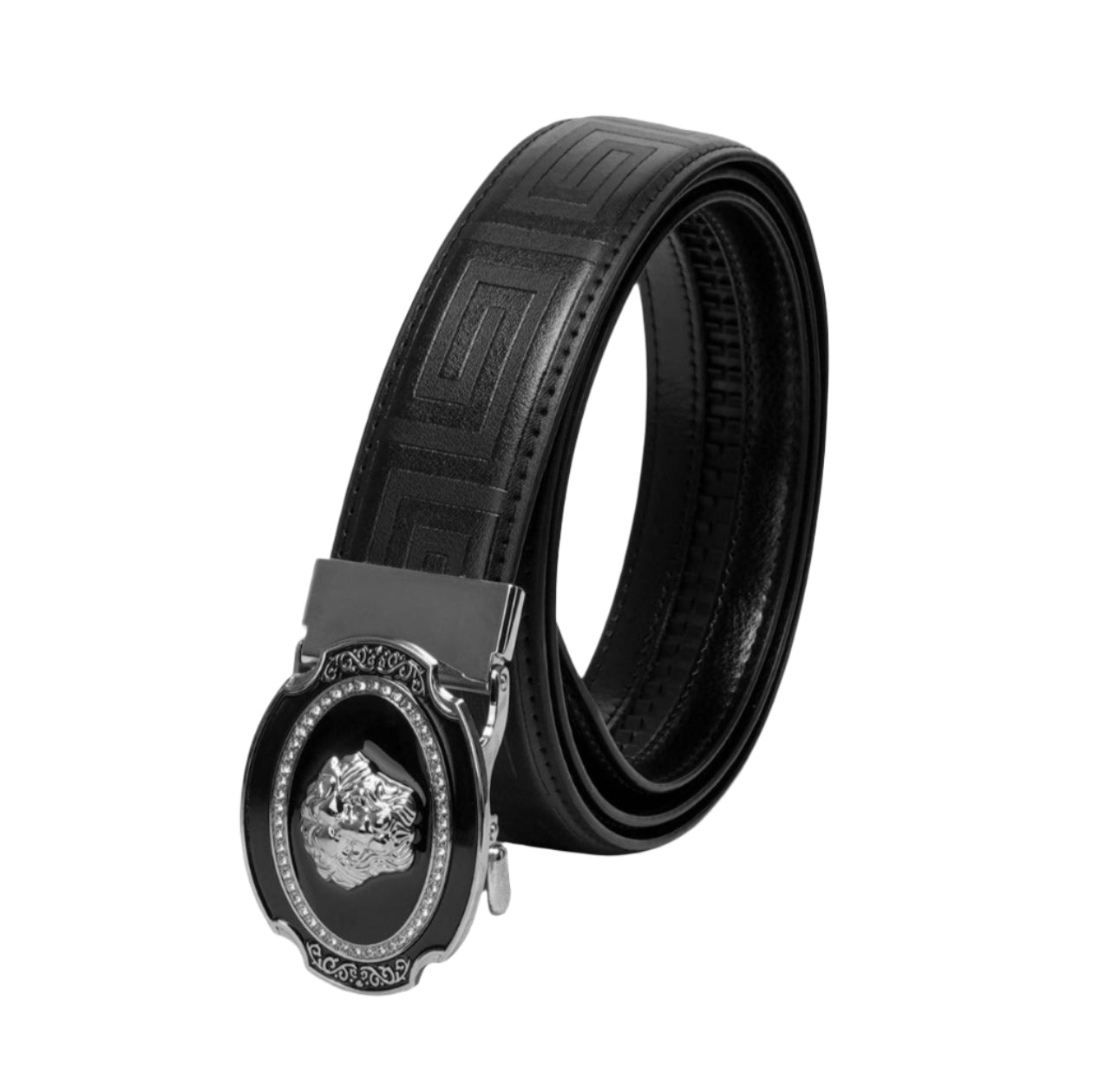 PAVINI MEN'S LEATHER DESIGNER BELT (PB-303-2 BLACK)