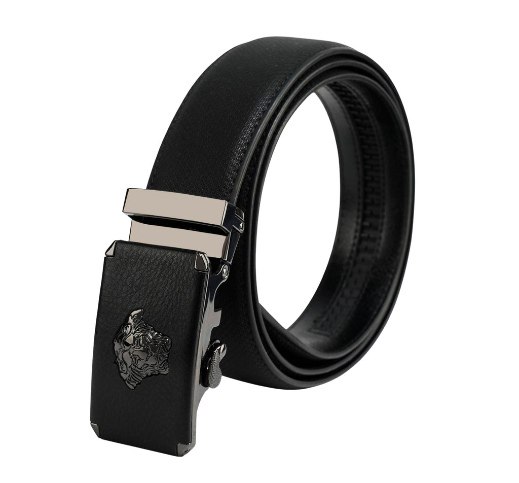 PAVINI MEN'S LEATHER DESIGNER BELT ( PB135 BLACK)