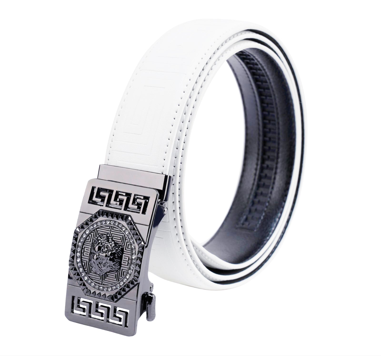 PAVINI MEN'S LEATHER DESIGNER BELT ( PB310 WHITE)