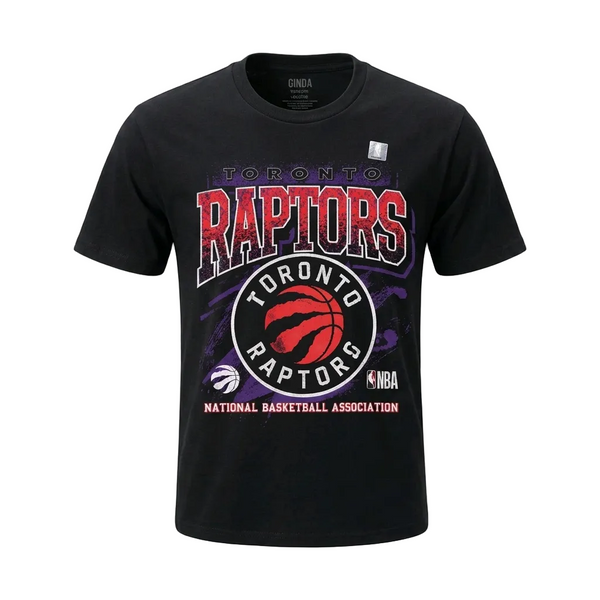 NBA MEN'S TORONTO RAPTORS RETRO BLACK/PURPLE T-SHIRT