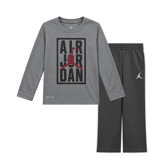JORDAN DRIFIT LS TEE SET GREY