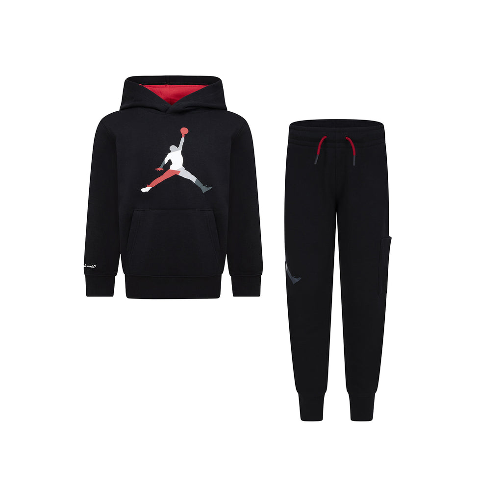 JORDAN KIDS ZEN MASTERS HOODIES & JOGGER SET (BLACK SIZE 4-7Y)