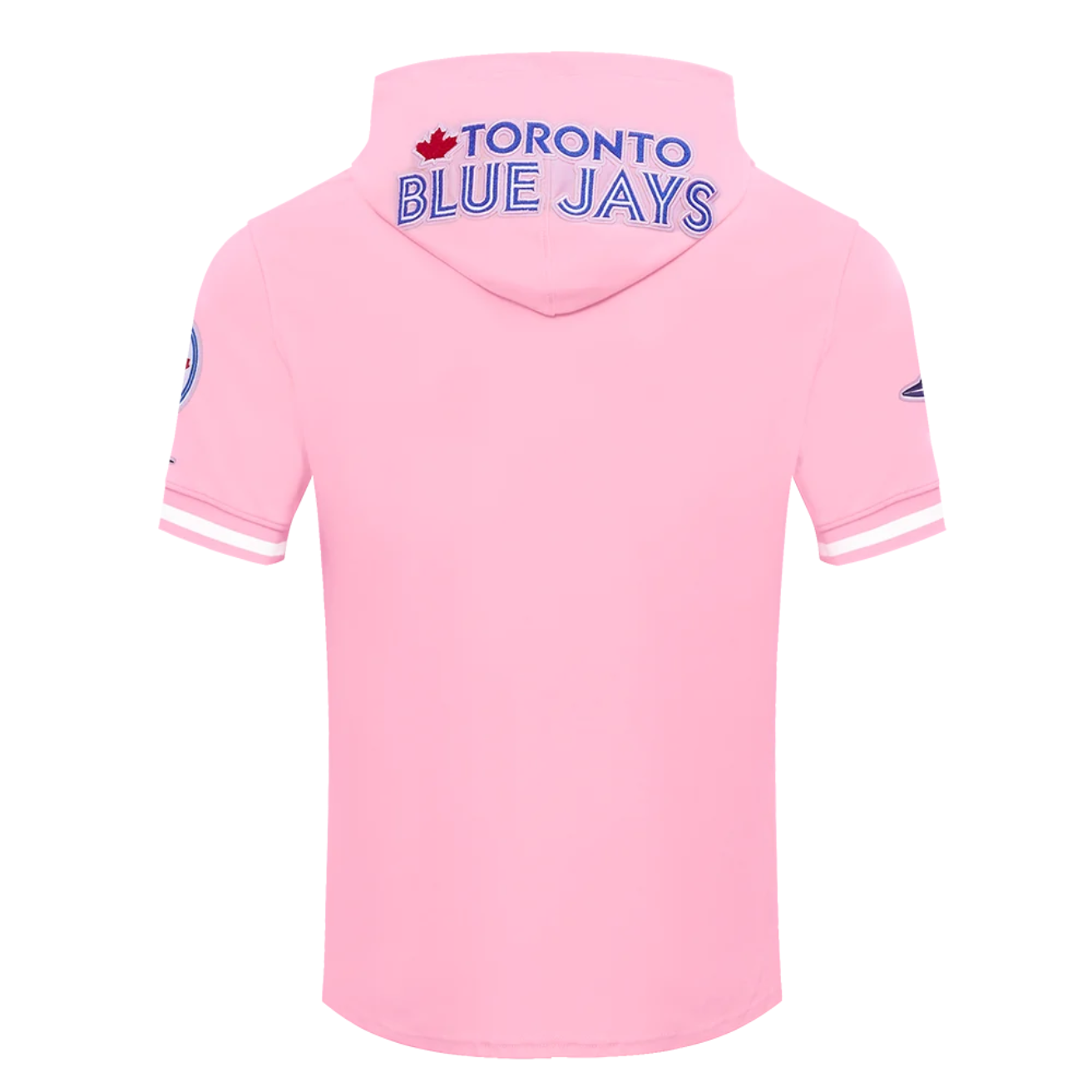 PRO STANDARD MLB TORONTO BLUE JAYS CLASSIC CHENILLE MEN'S PINK T-SHIRT W/ HOOD