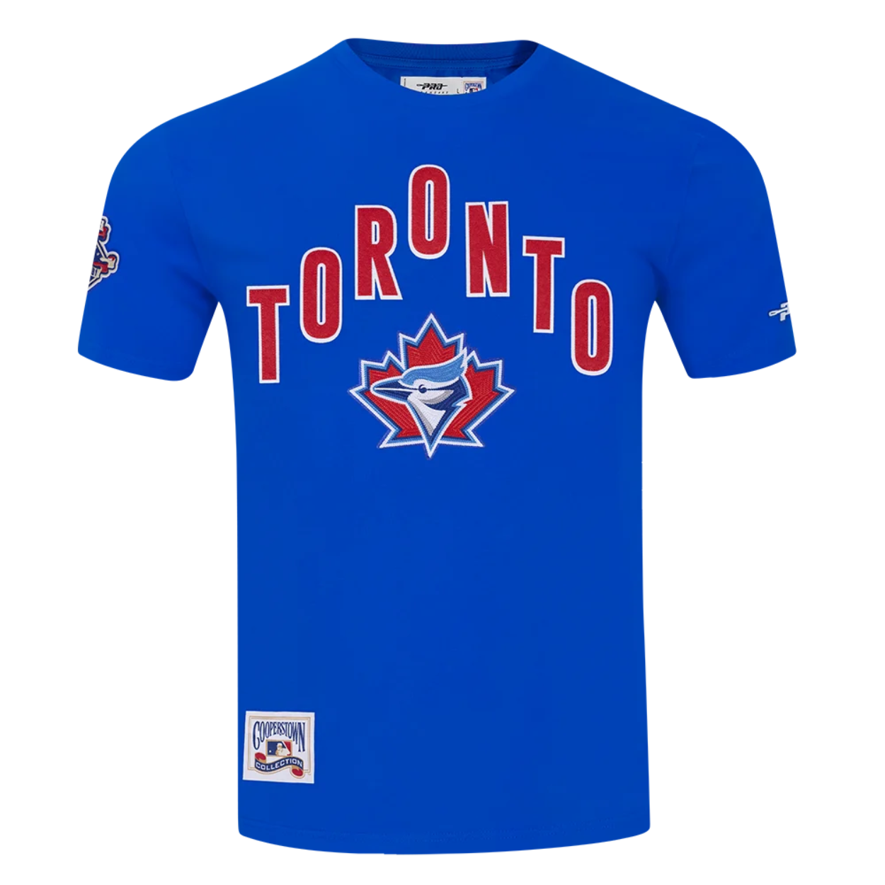 PRO STANDARD MEN'S MLB TORONTO BLUE JAYS RETRO LOGO CLASSIC CHENILLE ROYAL BLUE T-SHIRT
