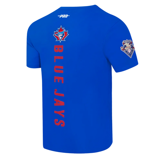 PRO STANDARD MEN'S MLB TORONTO BLUE JAYS RETRO LOGO CLASSIC CHENILLE ROYAL BLUE T-SHIRT