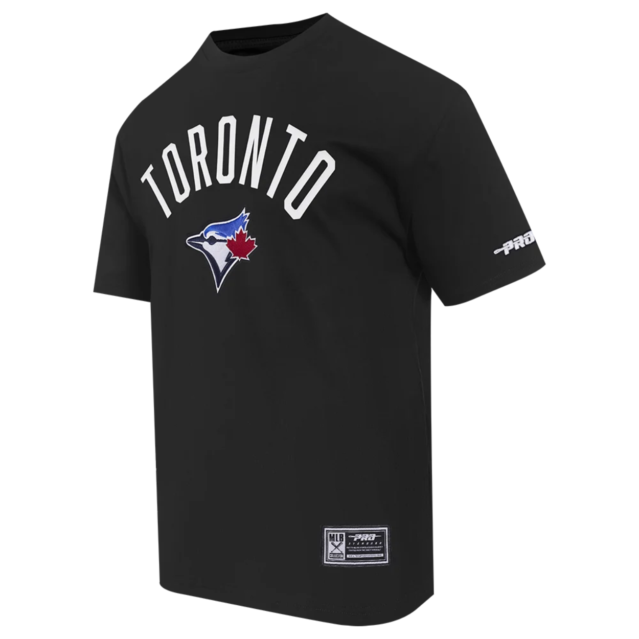 PRO STANDARD MEN'S MLB AMERICAN LEAGUE TORONTO BLUE JAYS CLASSIC CHENILLE BLACK T-SHIRT