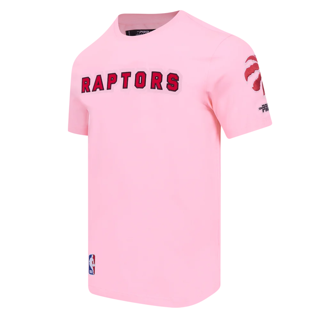 PRO STANDARD MEN'S NBA TORONTO RAPTORS CLASSIC CHENILLE SJ PINK T-SHIRT