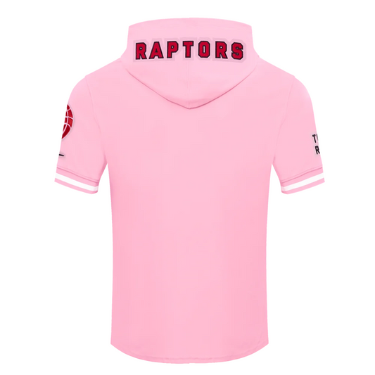 PRO STANDARD NBA TORONTO RAPTORS CLASSIC CHENILLE MEN'S PINK T-SHIRT W/ HOOD