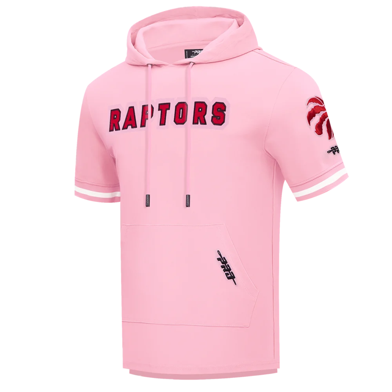 PRO STANDARD NBA TORONTO RAPTORS CLASSIC CHENILLE MEN'S PINK T-SHIRT W/ HOOD