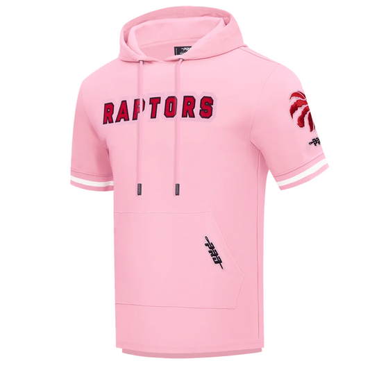 PRO STANDARD NBA TORONTO RAPTORS CLASSIC CHENILLE MEN'S PINK T-SHIRT W/ HOOD