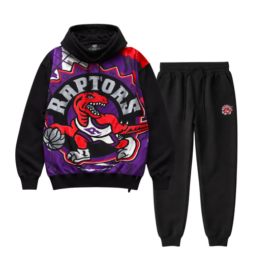 CITY OF DREAMS TORONTO RAPTORS MEN'S FLEECE TRACKSET (BLACK)