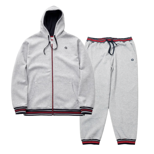 AKADEMIKS MEN'S BIG & TALL 2-PIECE HEATHER GREY TRACK SET