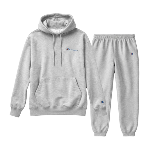 CHAMPION EMBROIDED LOGO TRACKSUIT (BIG&TALL) (GREY)
