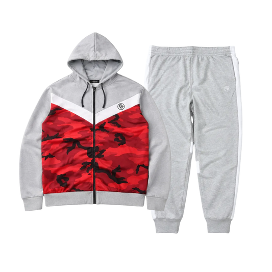 SEAN JOHN MEN'S BIG & TALL TRACK SET (RED/GREY)