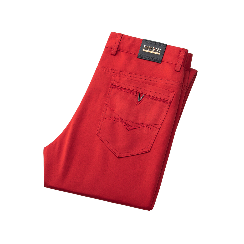 PAVINI MEN'S FORMAL PREMIUM PANTS (RED)