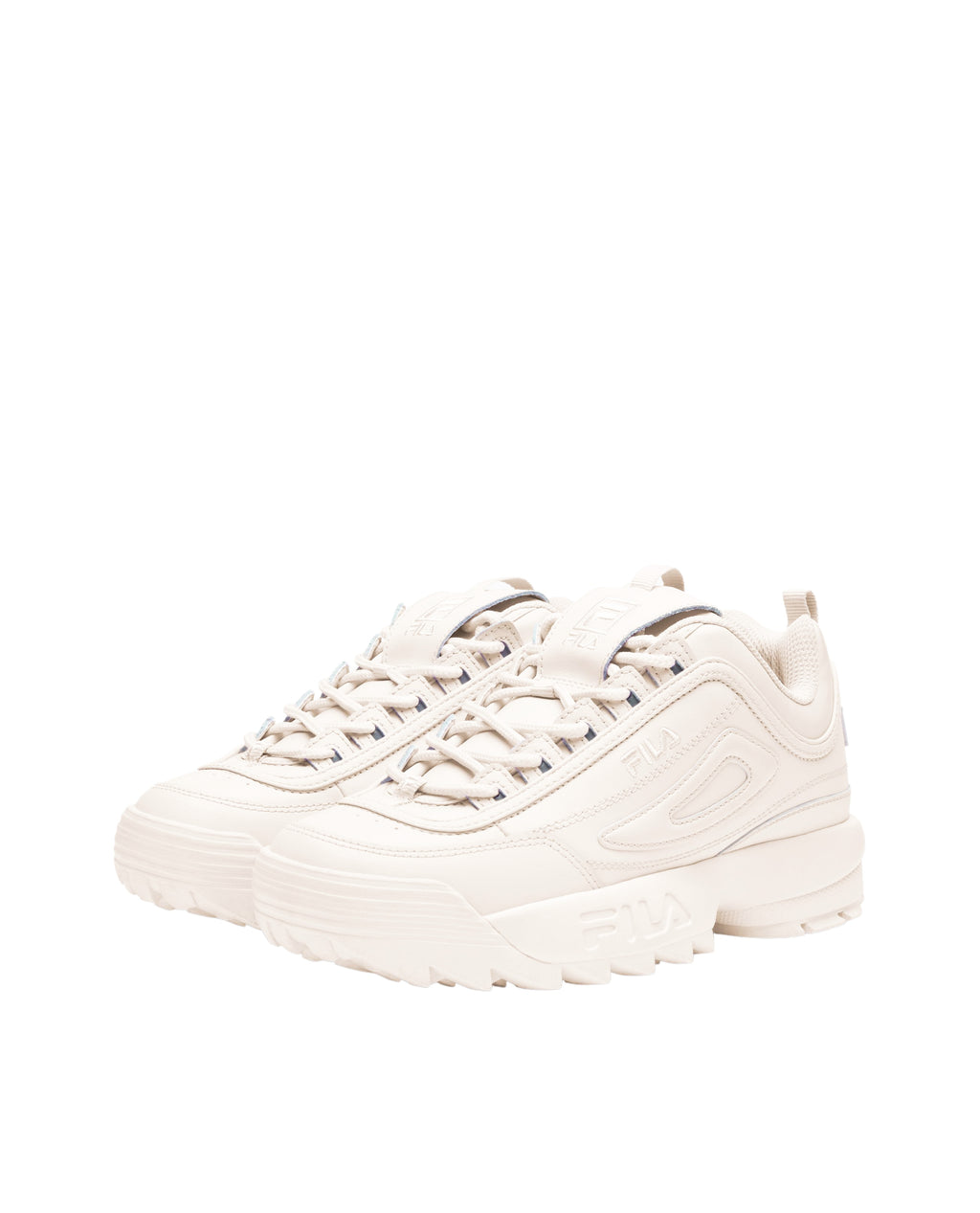 FILA WOMEN'S DISRUPTOR II PREMIUM SHOES (OFF-WHITE/CREAM)