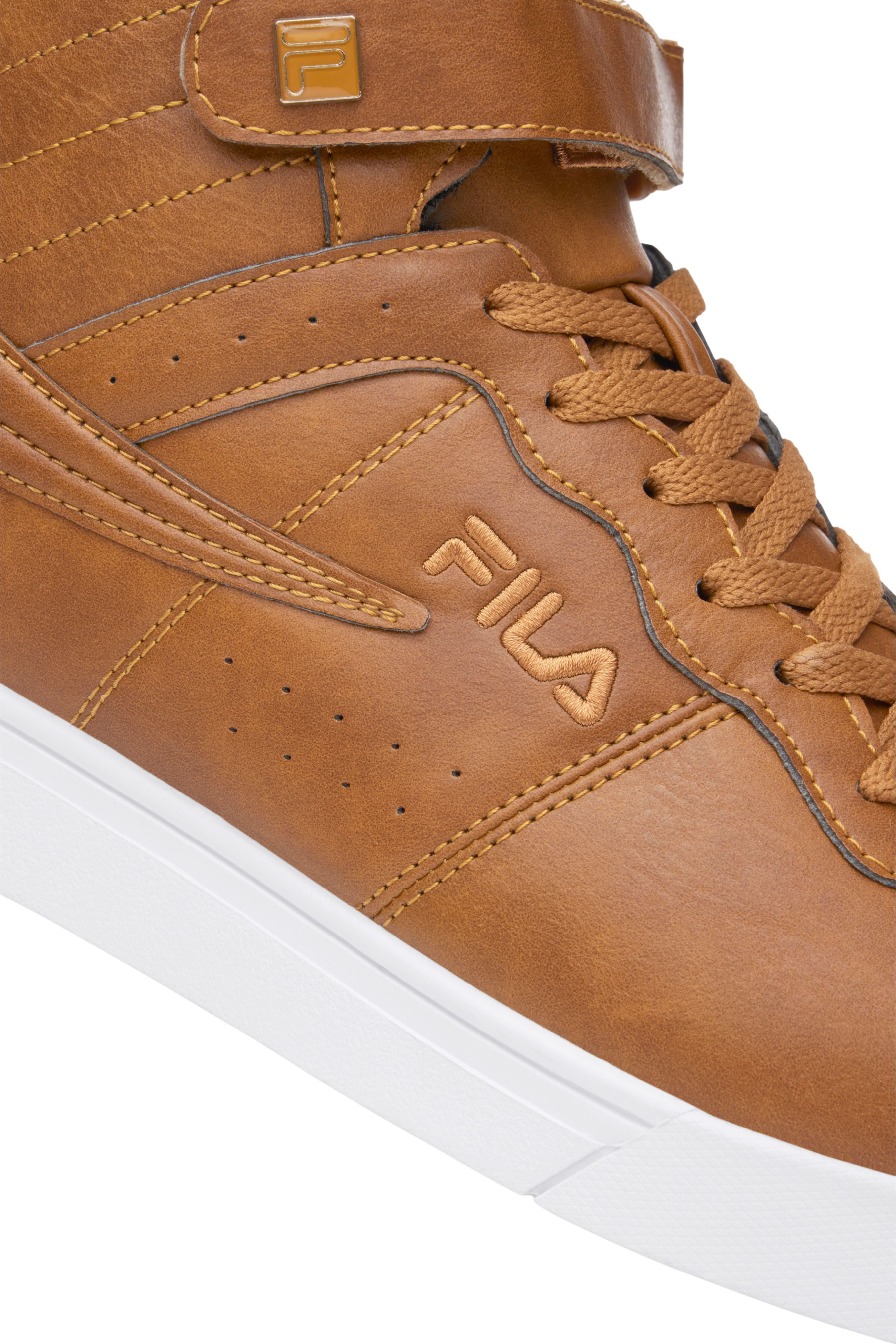 FILA MEN'S VULC 13 DISTRESS HIGH TOP SHOE (BROWN)