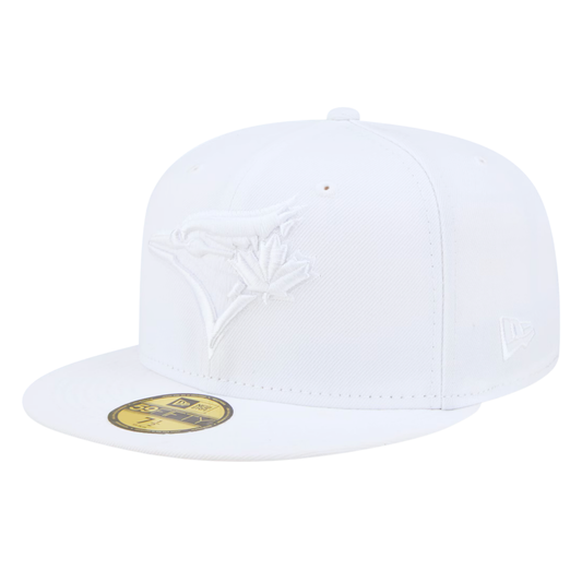 NEW ERA 59FIFTY TORONTO BLUE JAYS ALL WHITE FITTED HAT