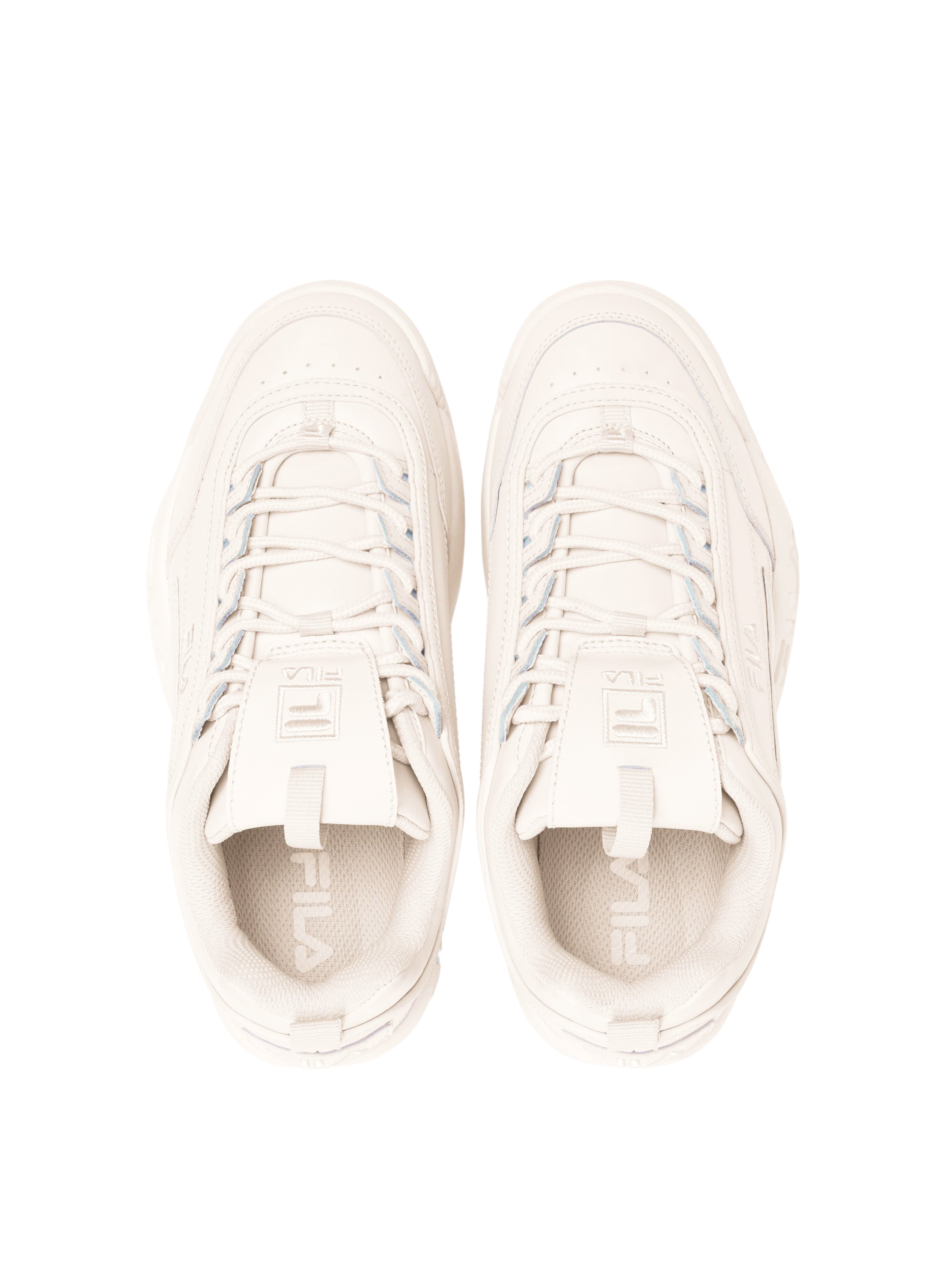 FILA WOMEN'S DISRUPTOR II PREMIUM SHOES (OFF-WHITE/CREAM)