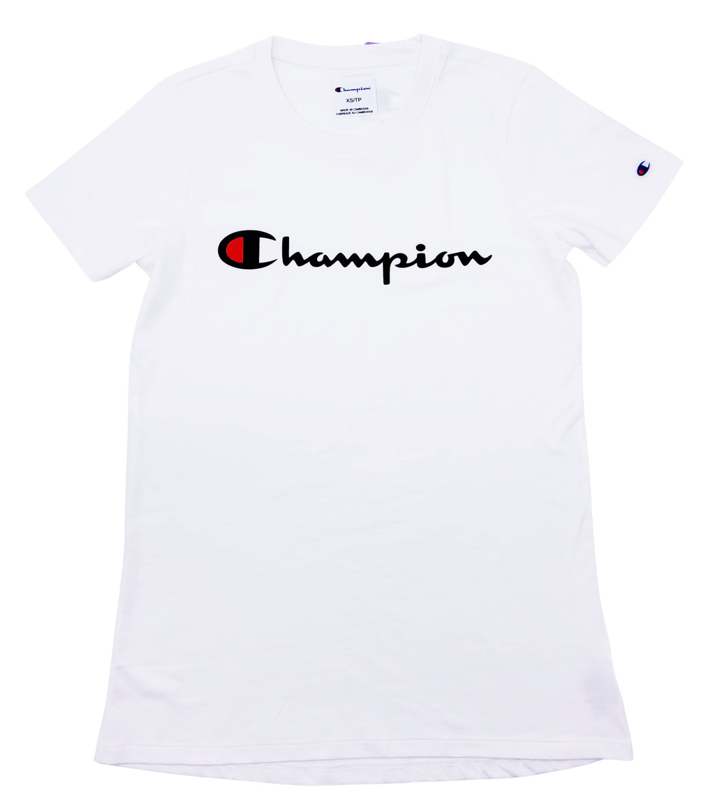 CHAMPION SCRIPT LOGO WOMEN TEE