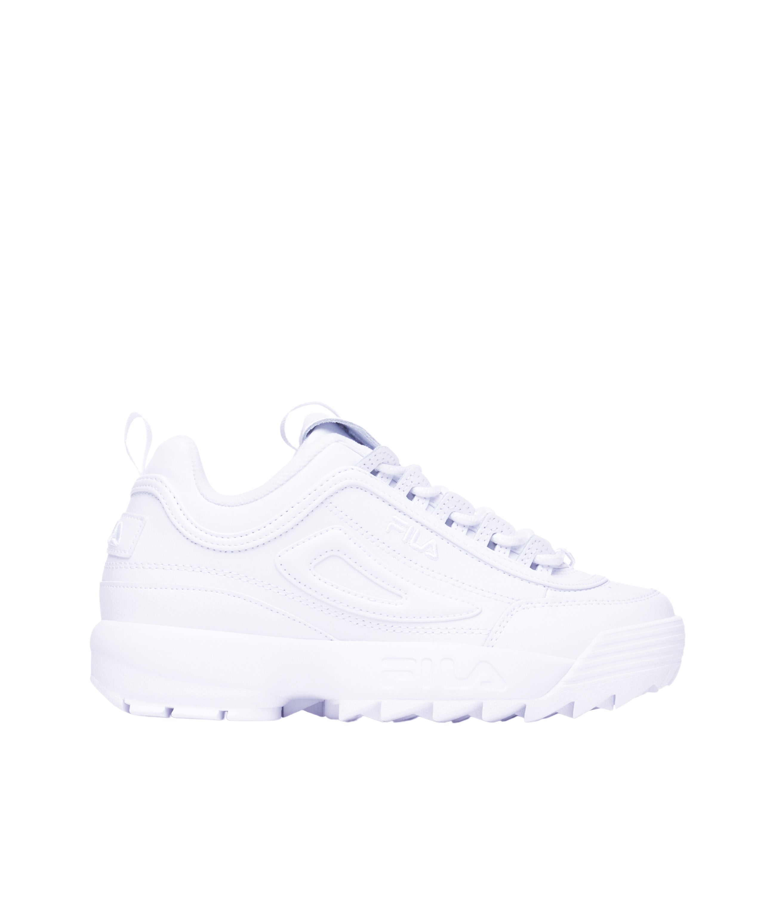 FILA WOMEN'S DISRUPTOR II PREMIUM SHOES (WHITE)