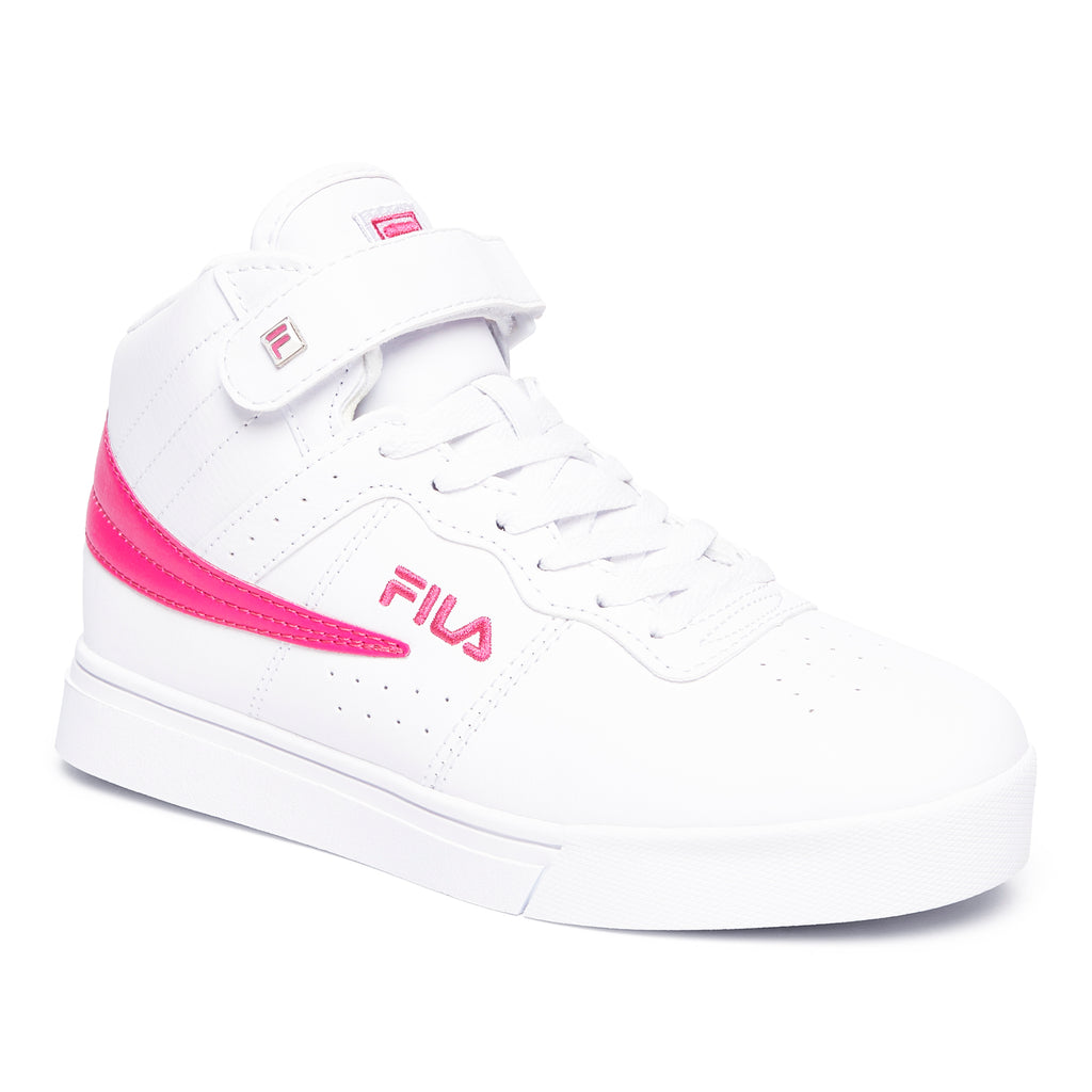 FILA WOMEN'S VULC 13 HIGH TOP SHOES (WHITE/PINK)