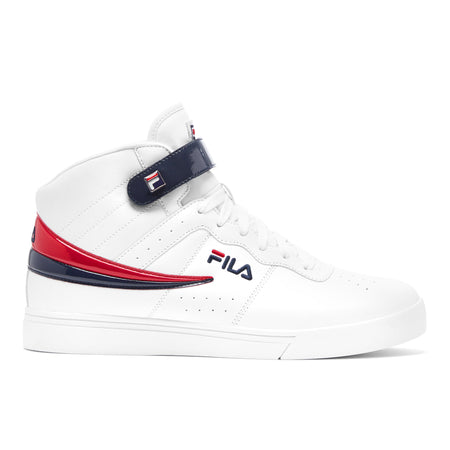 FILA MEN'S VULC 13 PATENT FLAG HIGH TOP SHOE (WHITE)