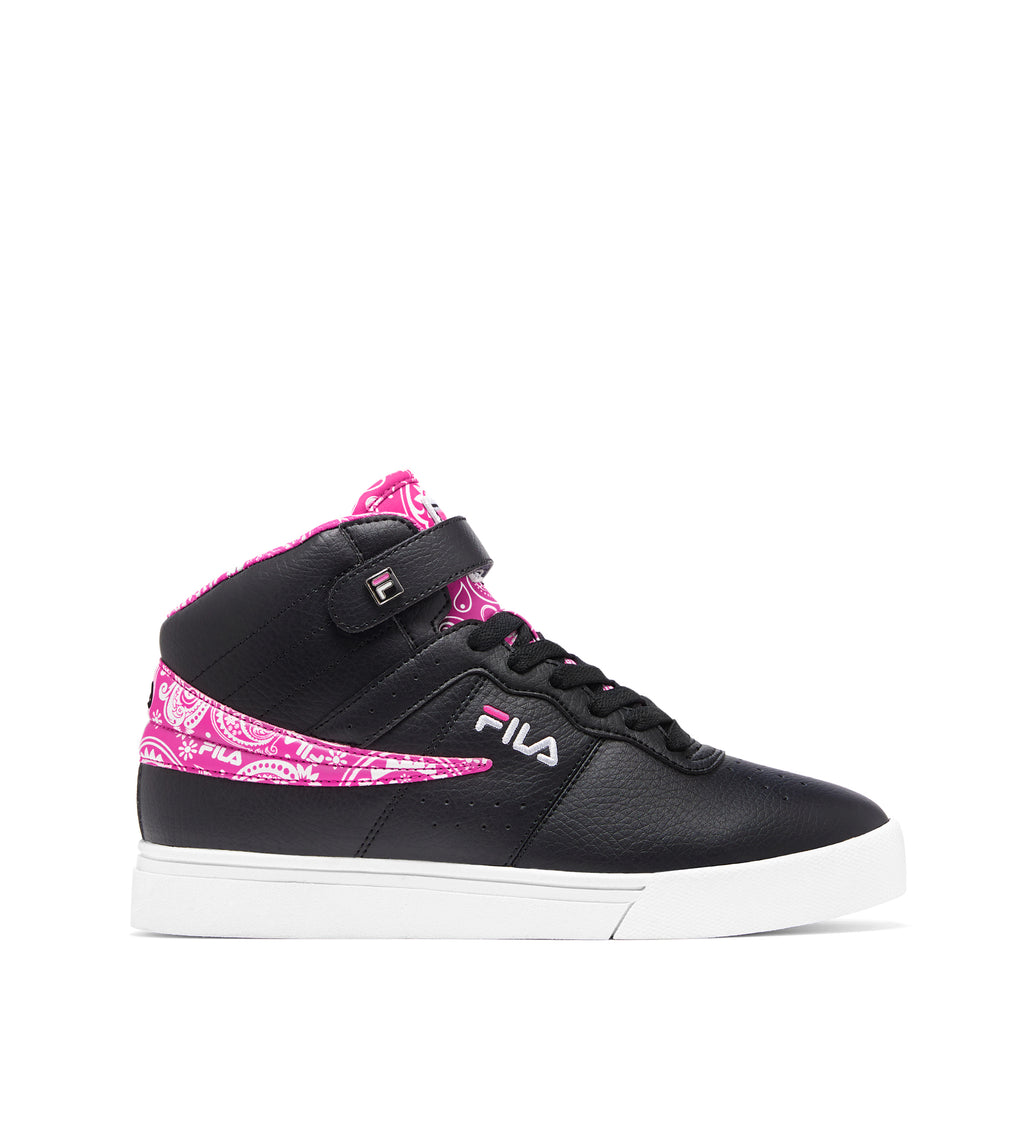 FILA WOMEN'S VULC 13 RG HIGH TOP SHOES (BLACK/PINK)