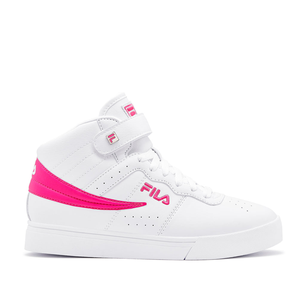 FILA WOMEN'S VULC 13 HIGH TOP SHOES (WHITE/PINK)