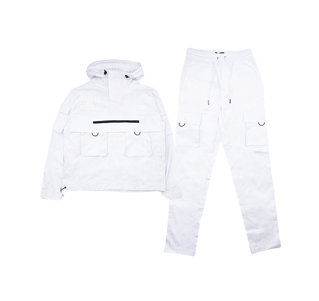 SWITCH MEN'S BREAK THE LIMITS WINDBREAKER 2-PIECE SET (WHITE)