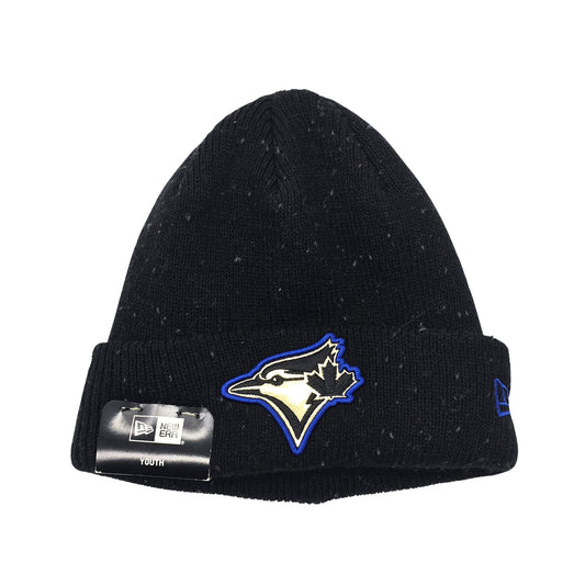 NEW ERA KIDS KNIT TORONTO BLUE JAYS HEATHER SPEC BLACK TOUQUE (SIZE TODDLER-YOUTH) YOUTH