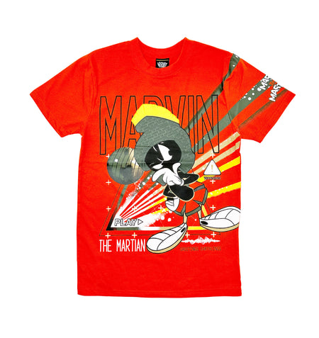 MEN'S LOONEY TUNES MARVIN THE MARTIAN HIGH DENSITY T-SHIRT (ORANGE)