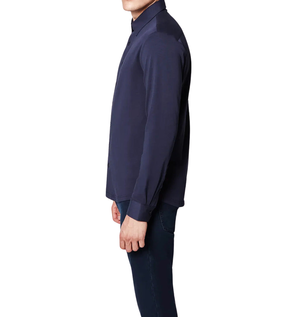 PROJEK RAW MEN'S 24/7 KNIT BUTTON UP SHIRT (NAVY)