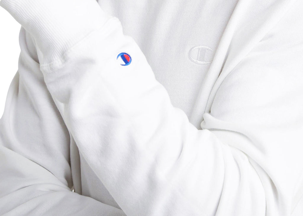 CHAMPION CORE LOGO CREWNECK (WHITE)