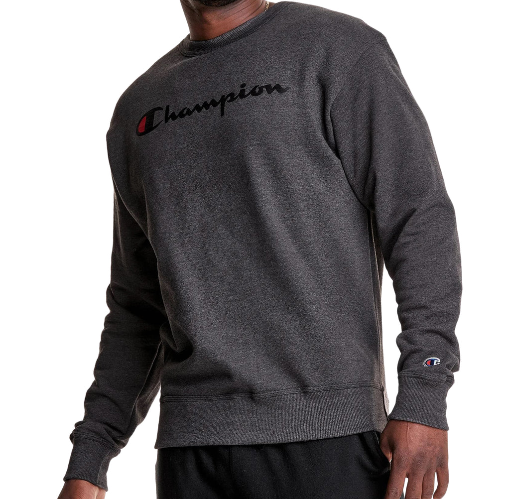 CHAMPION SCRIPT LOGO CREWNECK SWEATER