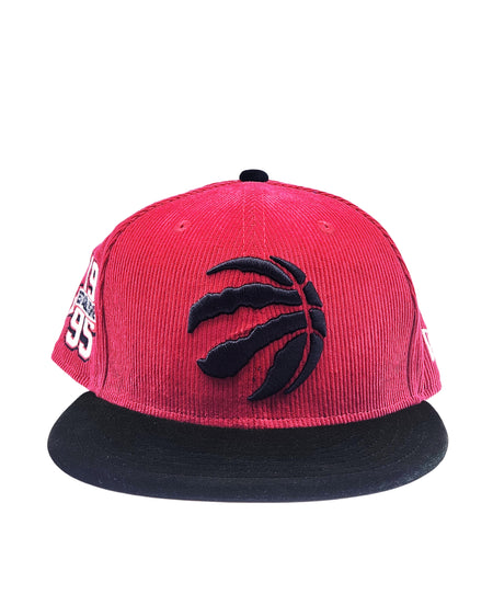 NEW ERA 9FIFTY TORONTO RAPTORS 1995 ESTABLISHED RED CORD/BLACK VELVET SNAPBACK HAT