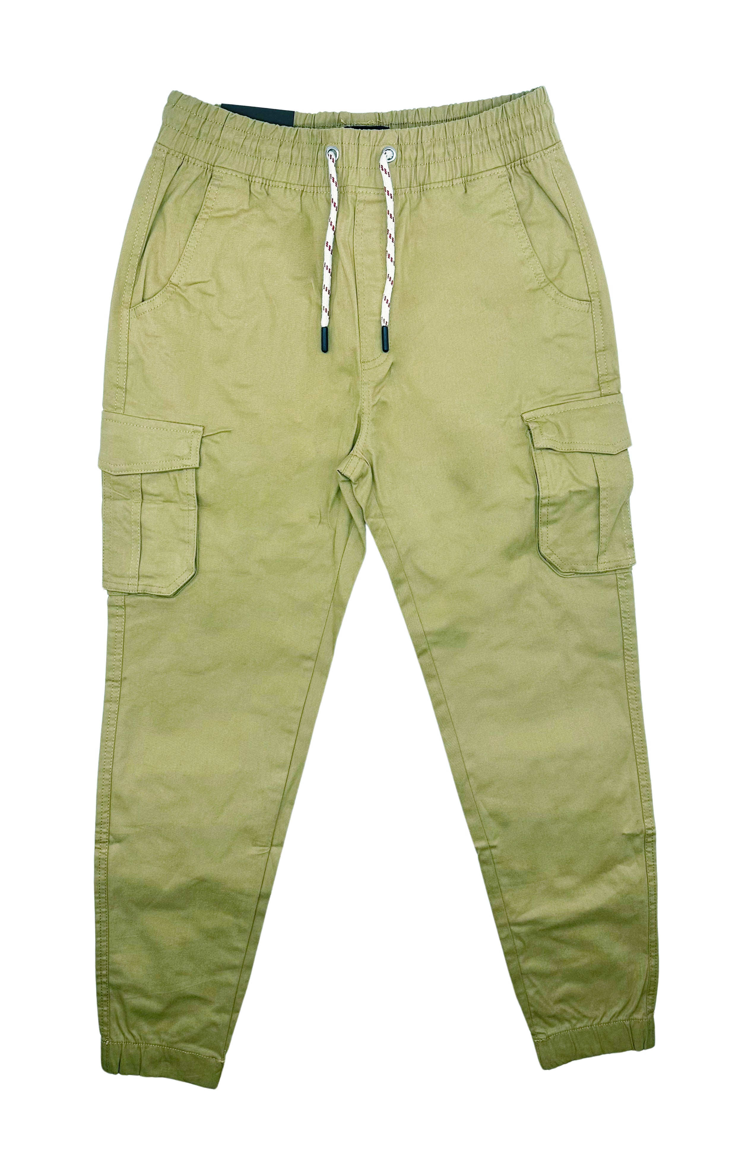 MEN'S SIDE-POCKET CARGO JOGGER PANTS (OLIVE)