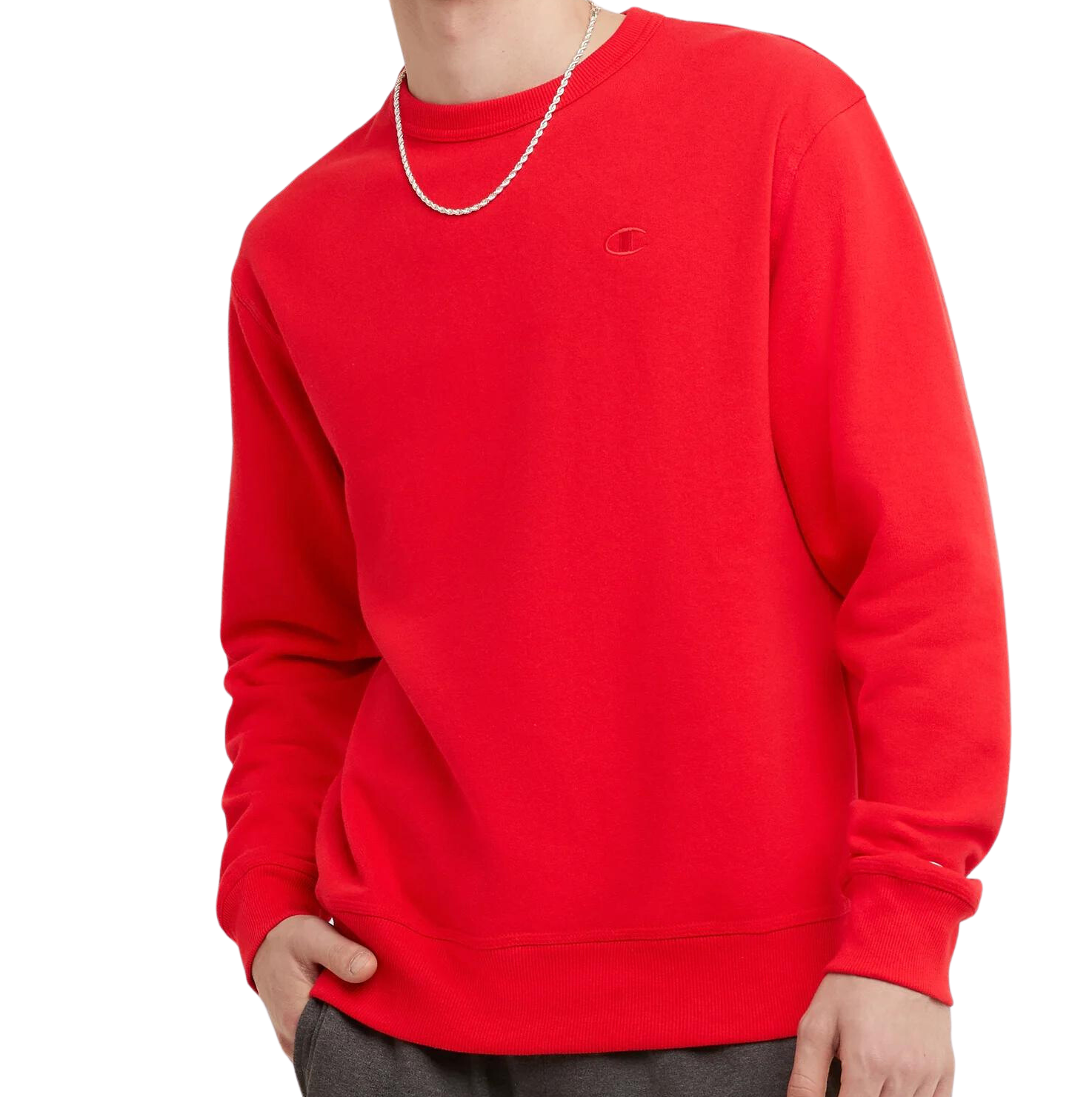 CHAMPION CORE LOGO CREWNECK (RED)
