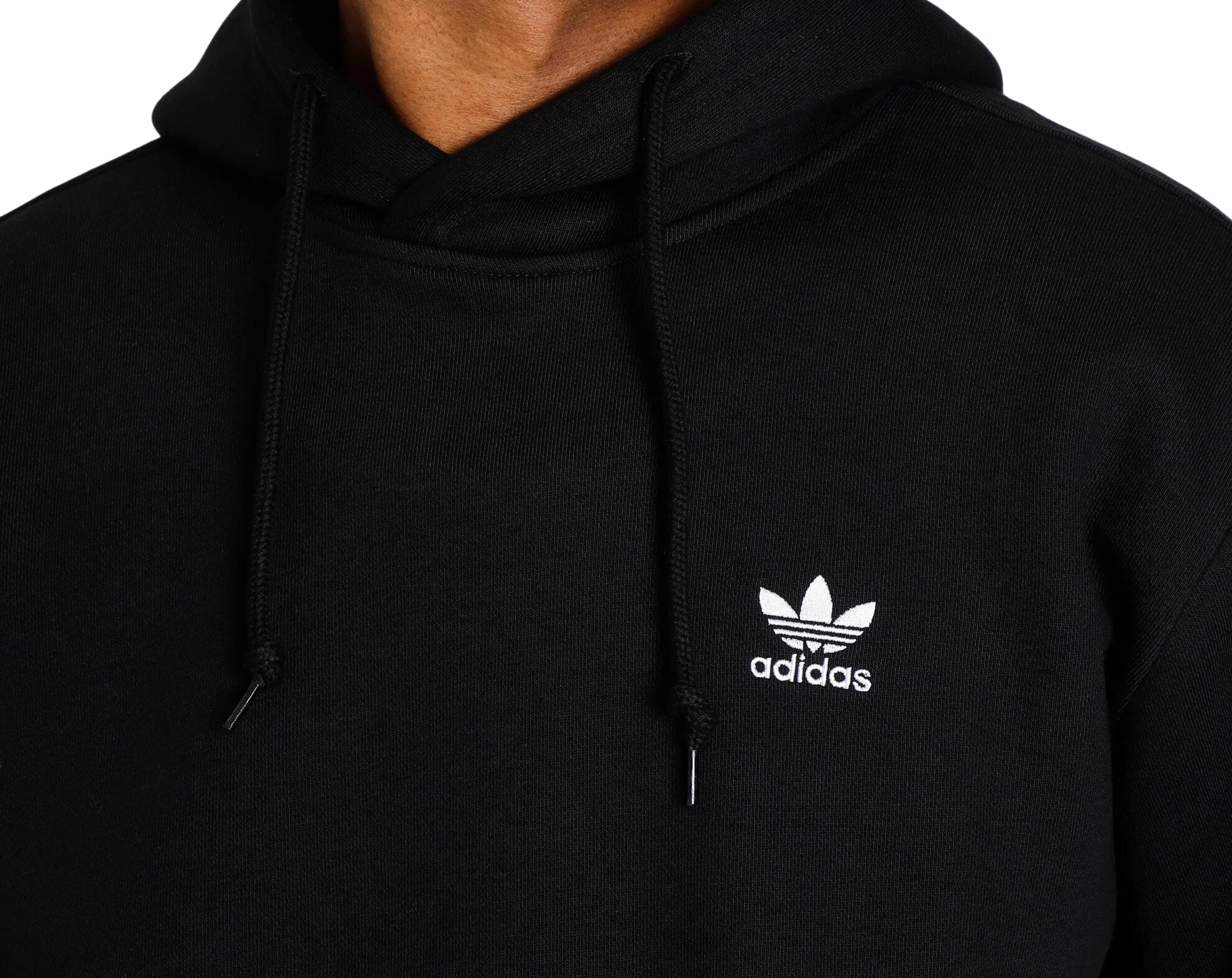 ADIDAS CORE LOGO ESSENTIAL HOODIE (BLACK)
